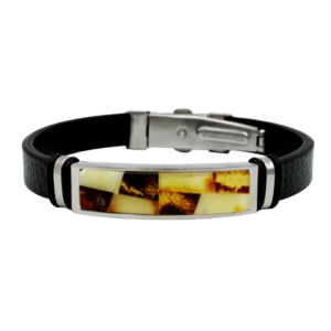 Elegantes Armband mit Bernsteinmosaik