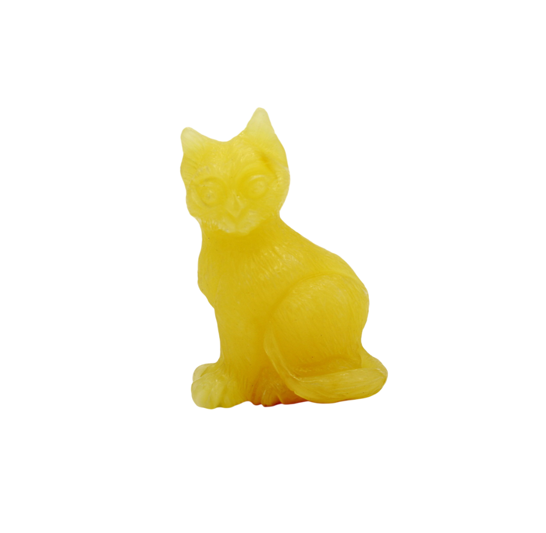 Tierfigur Katze aus echtem Bernstein (Handmade)