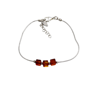 Bernstein-Armband aus 925er Silber